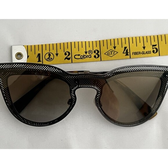 VALENTINO VA GUNMETAL BROWN CAT EYE AUTHENTIC SUNGLASSES ITALY main image 7